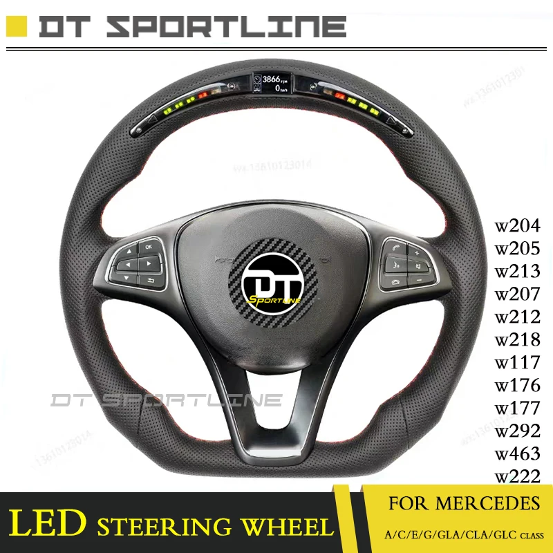 

Customized Replacement LED race display LCD screen Steering Wheel Suitable for mecedes benz w205 /w213 /x253 /w176 /w117/ w222