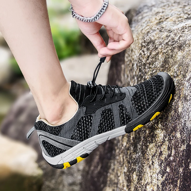 Кроссовки мужские для пляжа и пешего туризма дышащие быстросохнущие Сникерсы