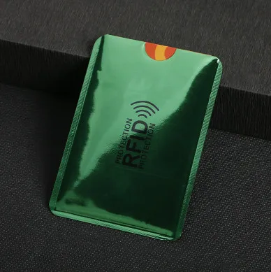 HJKL 6 шт. Rfid кошелек блокирующий замок держатель для банковских карт Id Чехол для банковских карт защита металлический кредитный NFC Держатель алюминий 6,3*9,1 см