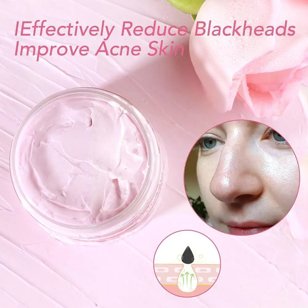 

120g Cleaning Mud Rose Mud Peeling Acne Blackhead Whitening Treatment Moisturzing Cleansing Deep W5h7
