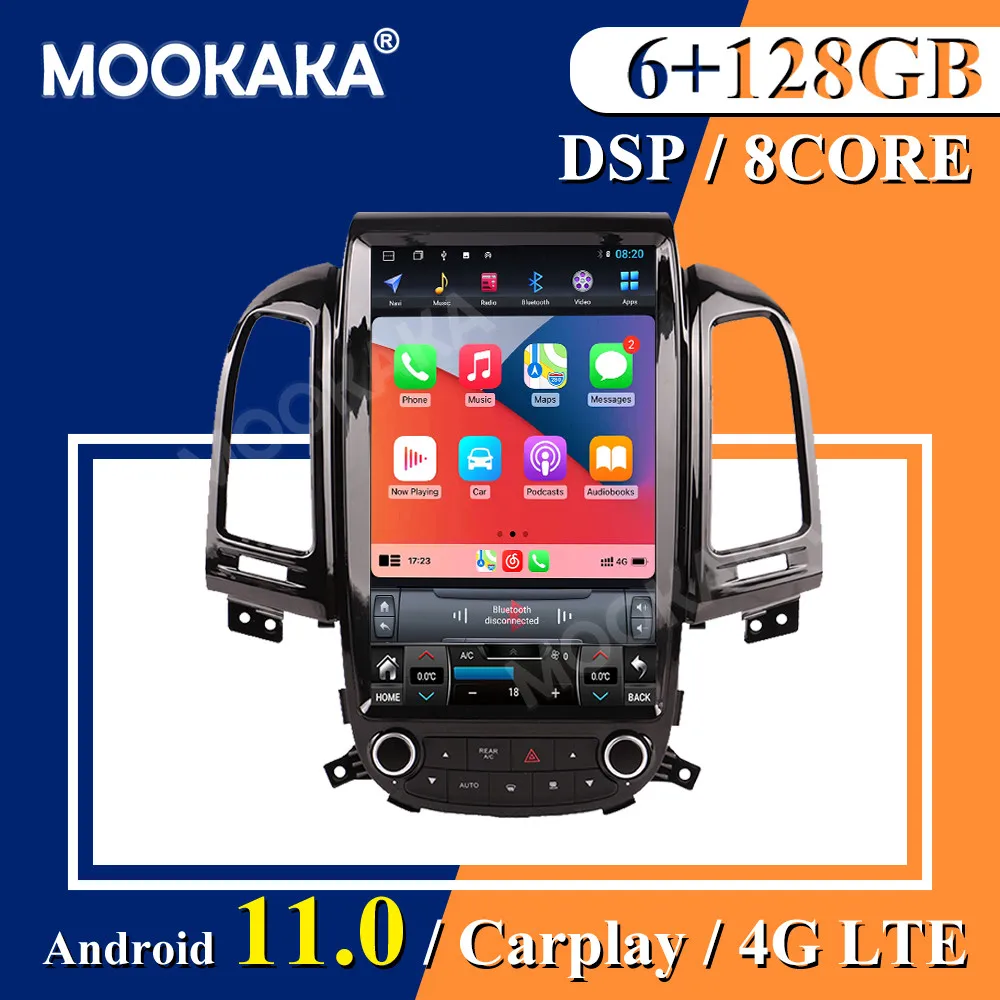 Автомагнитола на Android 11 0 для Hyundai Santafe 2006-2012 GPS-навигация мультимедийный плеер