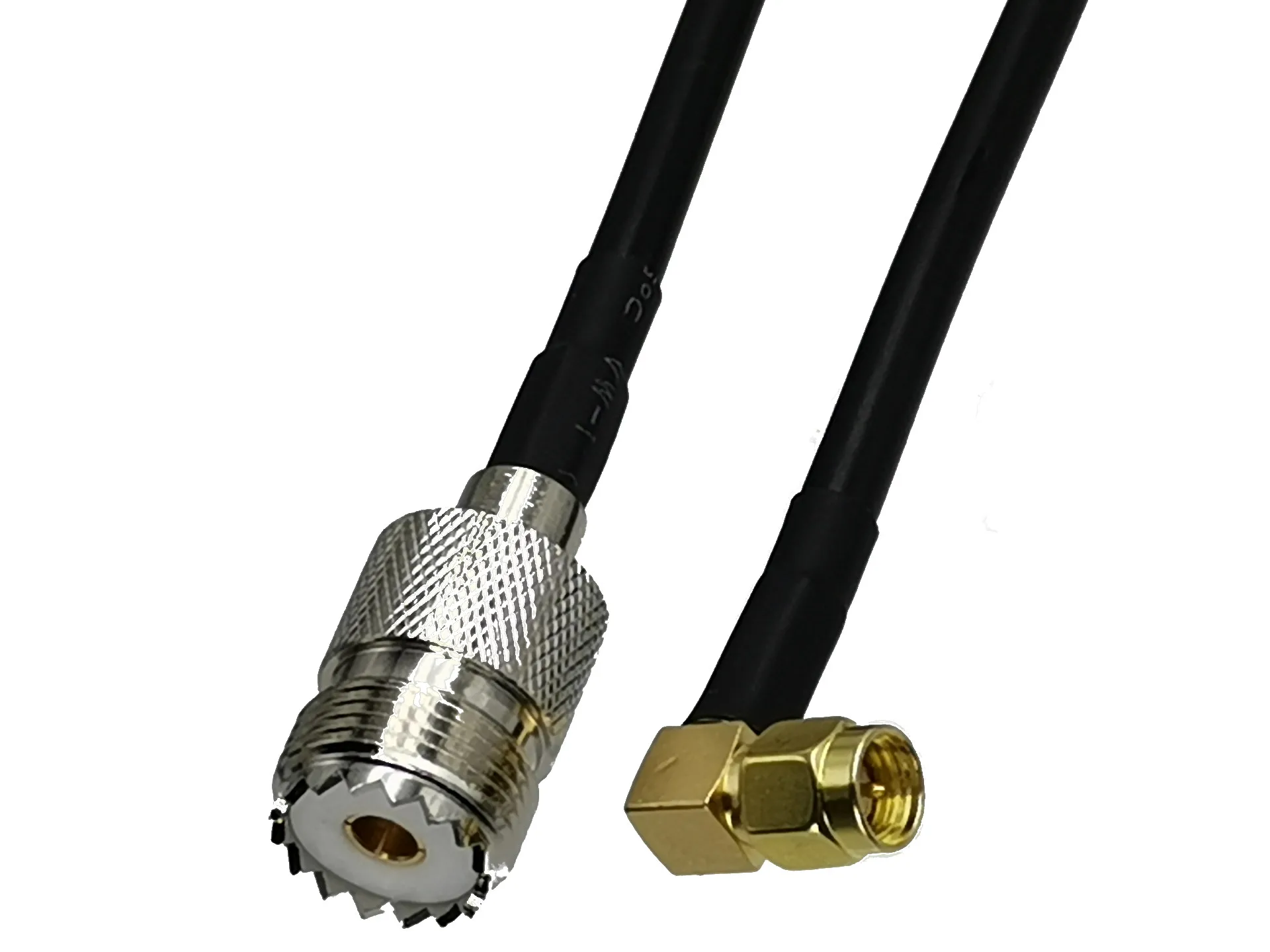 

1pcs RG58 SMA Male Plug Right Angle to UHF SO239 Female Jack RF Coaxial Connector Pigtail Jumper Cable New 6inch~5M