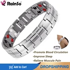 Браслет Rainso из нержавеющей стали с магнитным браслетом для мужчин Viking 4в1 Ele для мужчин ts Therapy Sleep Aid Chain Bangles