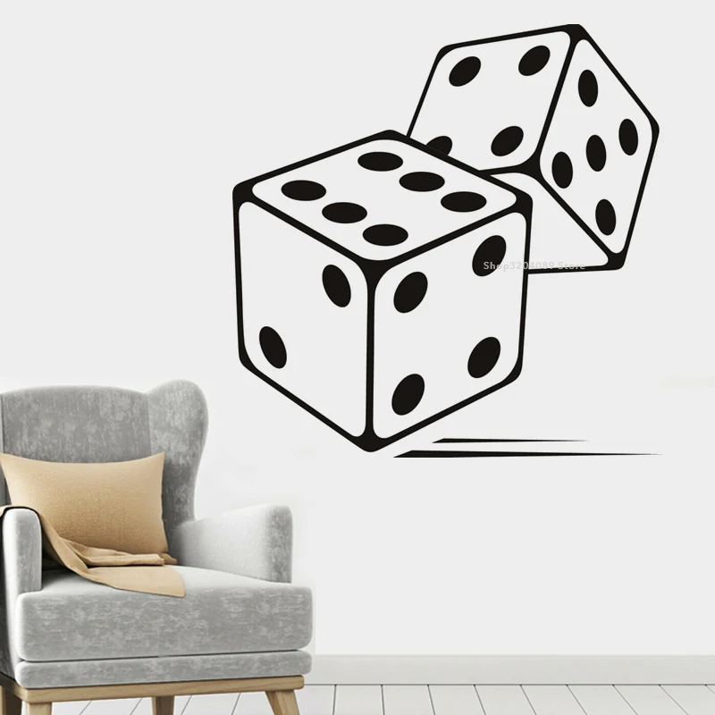 Скручивающиеся игральные кости настольные игры настенная наклейка украшение