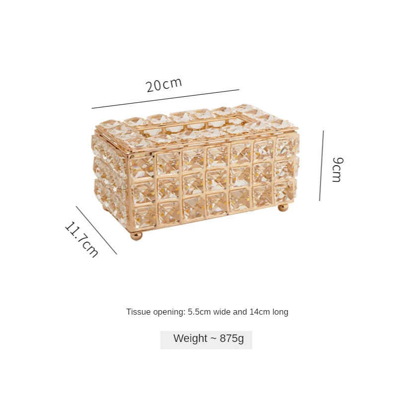 

Nordic INS Crystal Paper Towel Box Table Ornament Living Room Table Household Simple Creative Lovely Napkin Drawing Paper
