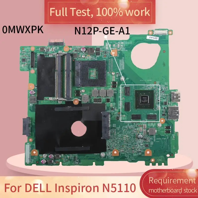Справочная деталь для DELL Inspiron N5110 10260 1 0MWXPK CN HM67 DDR3 Материнская плата ноутбука