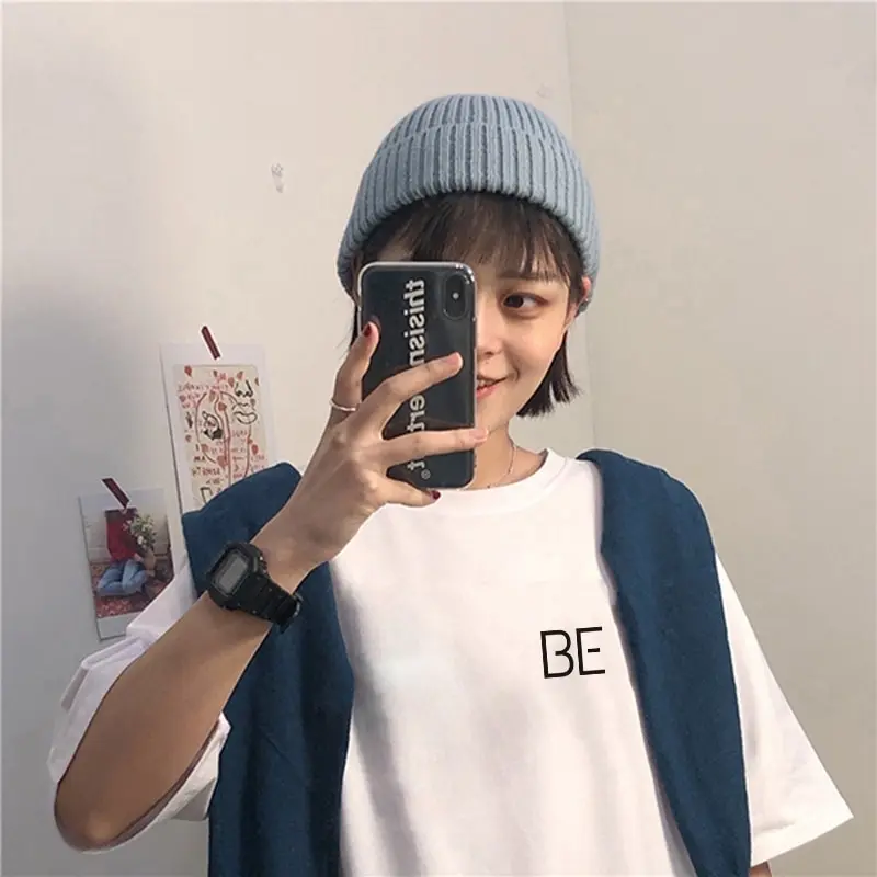 

2021 new album BE print Harajuku T-shirt Kpop Korean style short sleeve cute Korean casual hip-hop short sleeve top