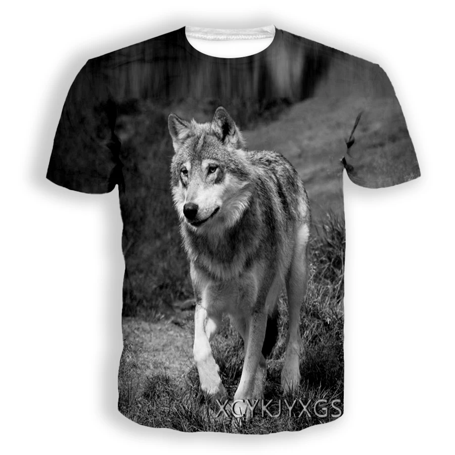 Футболка Мужская/женская с 3D принтом волка в стиле хип хоп|Мужские футболки| |