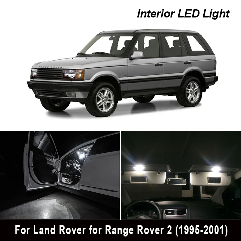 18 шт. лампа номерного знака + внутренняя светодиодная купольная для Land Rover Range 2