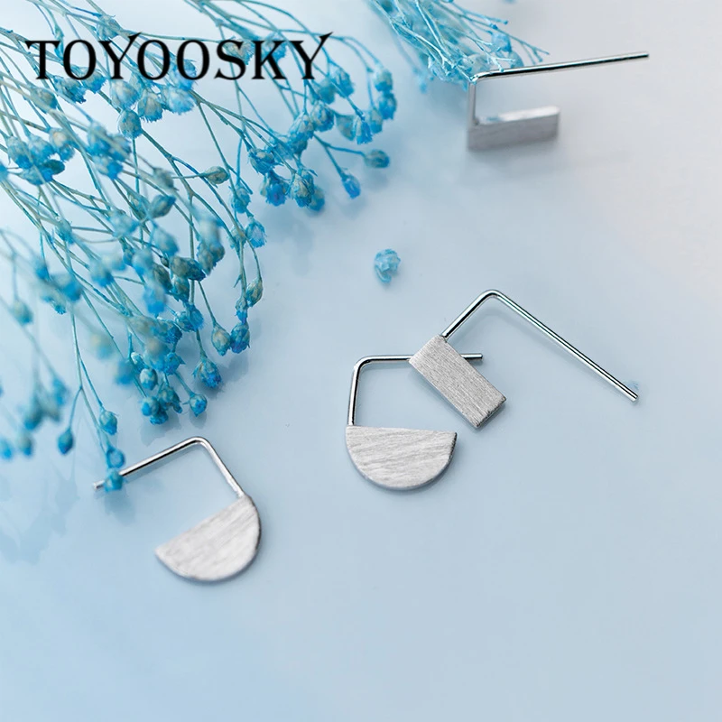 Женские полукруглые серьги из серебра 100% пробы|Серьги-гвоздики| |