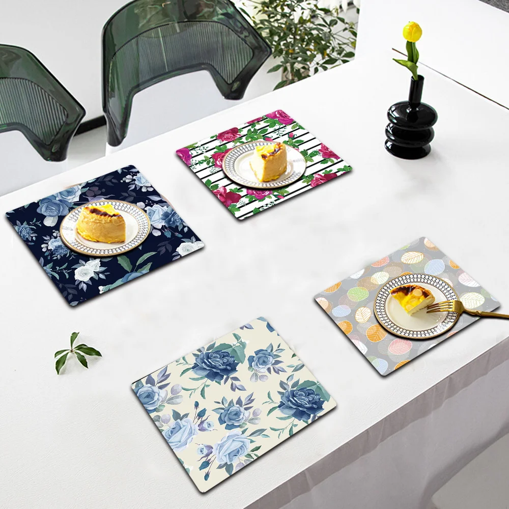 

Kitchen Placemat Coaster Washable and Durable Home Decoration Table Mat 21cmx25cm Placemat Kitchen Accessories