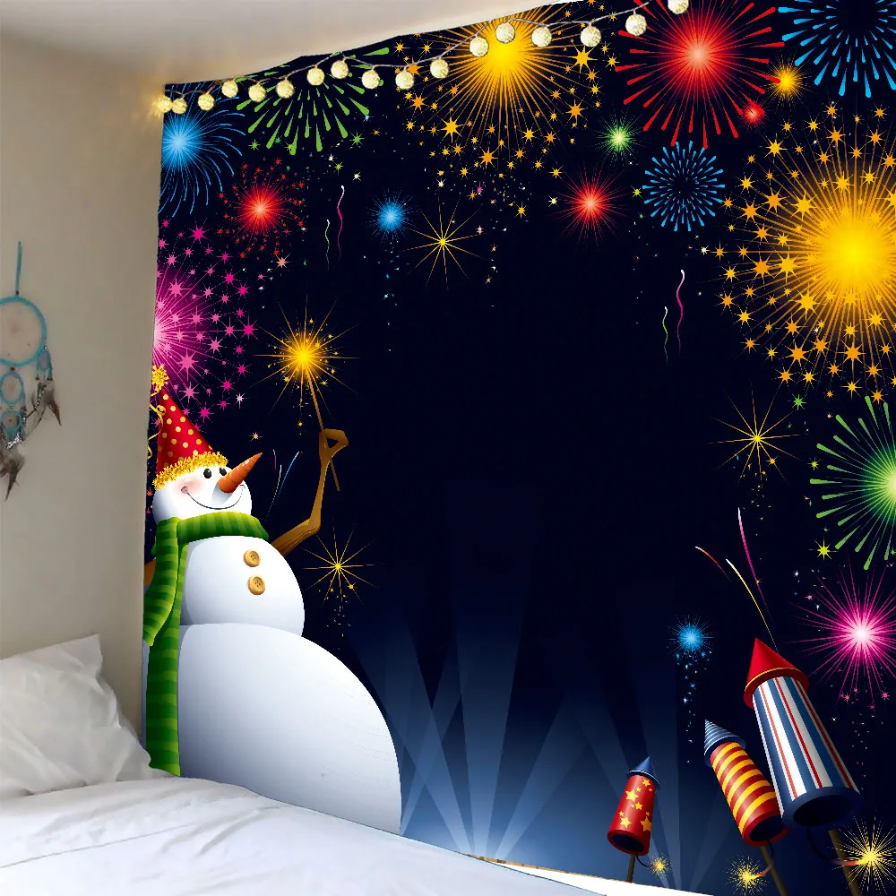 3D картина Цветной гобелен с принтом фейерверк стены Висячие покрывала общежития