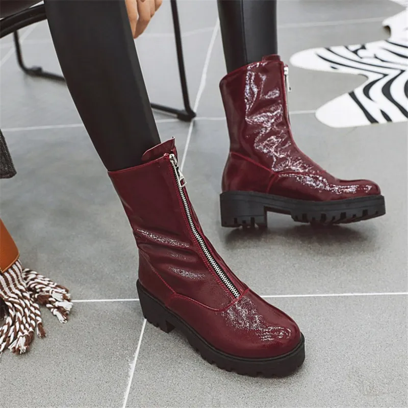 PXELENA/дропшиппинг женские готический панк рок армейские ботинки на массивном