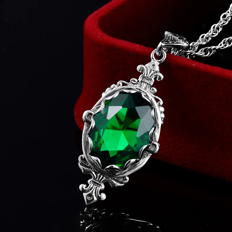 925 стерлингового серебра кулон ожерелье в стиле ретро для женщин ювелирные