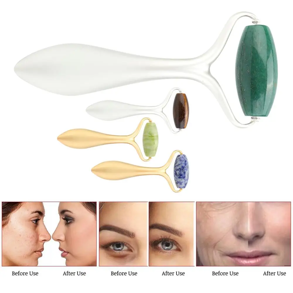 

Handheld Jade Roller Facial Massage Thin V Face Prevent Wrinkle Rejuvenation Reduce Swelling Alleviate Dark Circles Beauty Tools