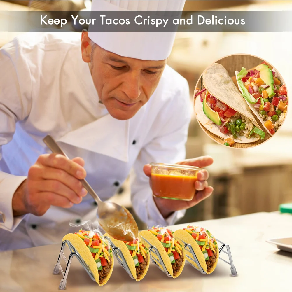 Набор из 4 держателей Taco стойка высококачественной нержавеющей стали для детей