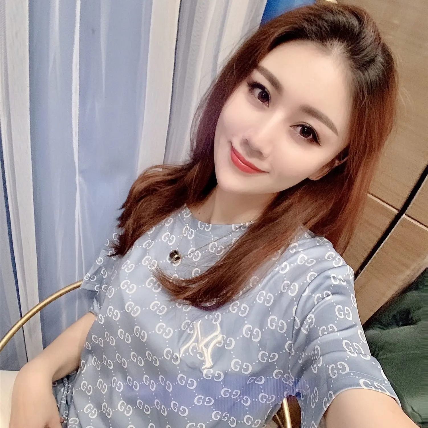 

2021 New Fashion Trend Comfortable Versatile Student Round Neck Female Letter T-shirt Short Sleeve Top