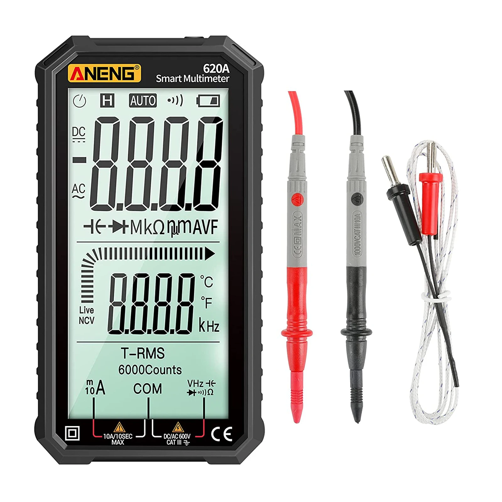 

5.5" LED Screen Digital Multimeter Tester Kit TRMS 6000 Counts Digital Voltmeter High Low Voltage Tester And Measures Current