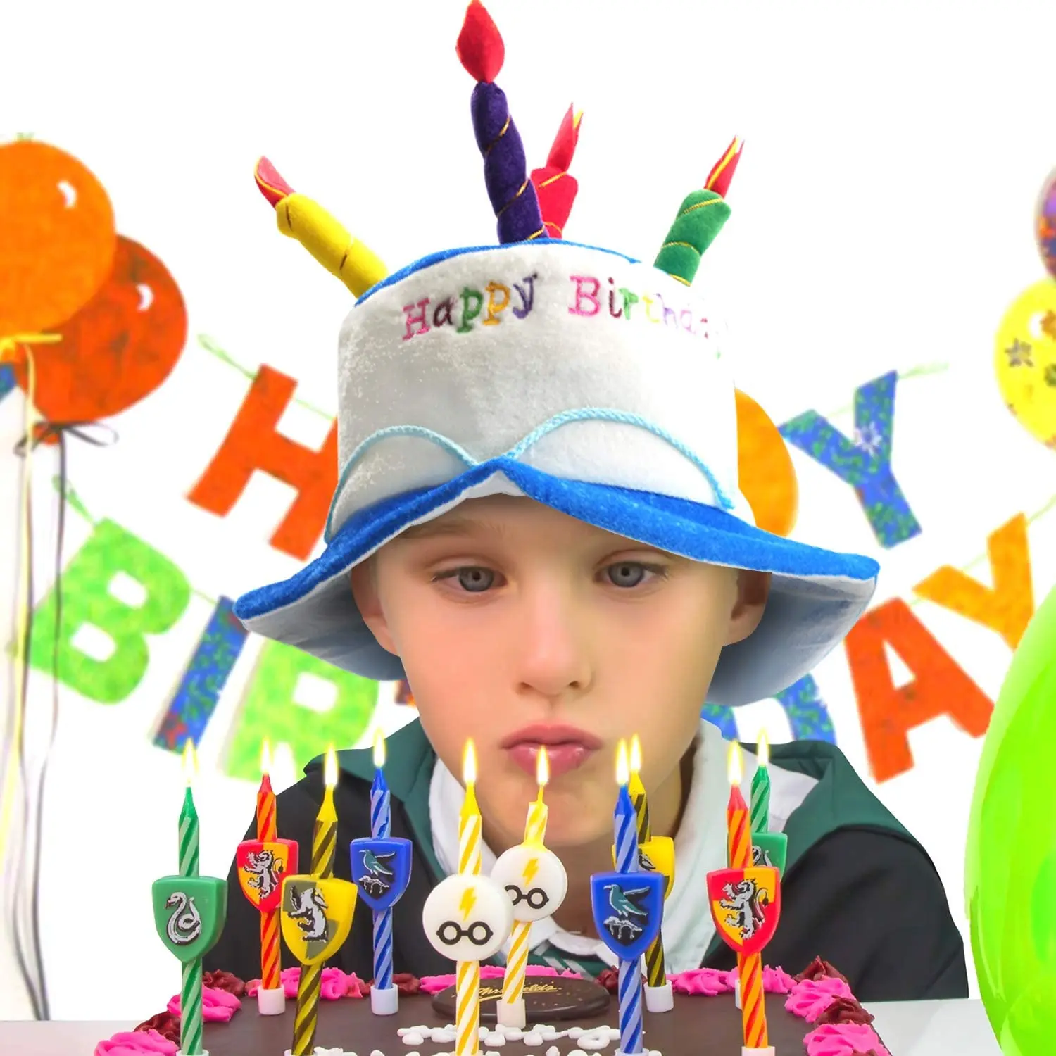 Плюшевые домашние тапочки с изображением счастливого шляпа-торт ко дню рождения