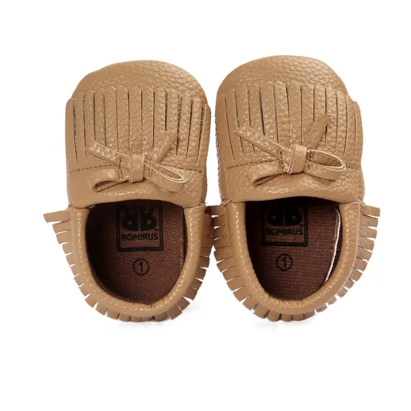 

Baby Tassel Slip-on Prewalker Newborn Girl Boy Anti-Slip Shoes 0-18M TQ