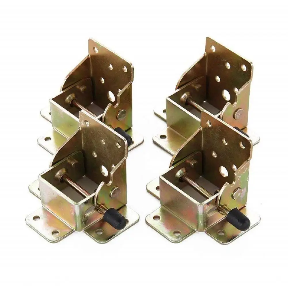 

4Pcs Locking Folding Table Chair Leg Bracket Self-Locking Folding Hinge Pit Tables Chairs Benches Beds Tea Tables Folding Leaf