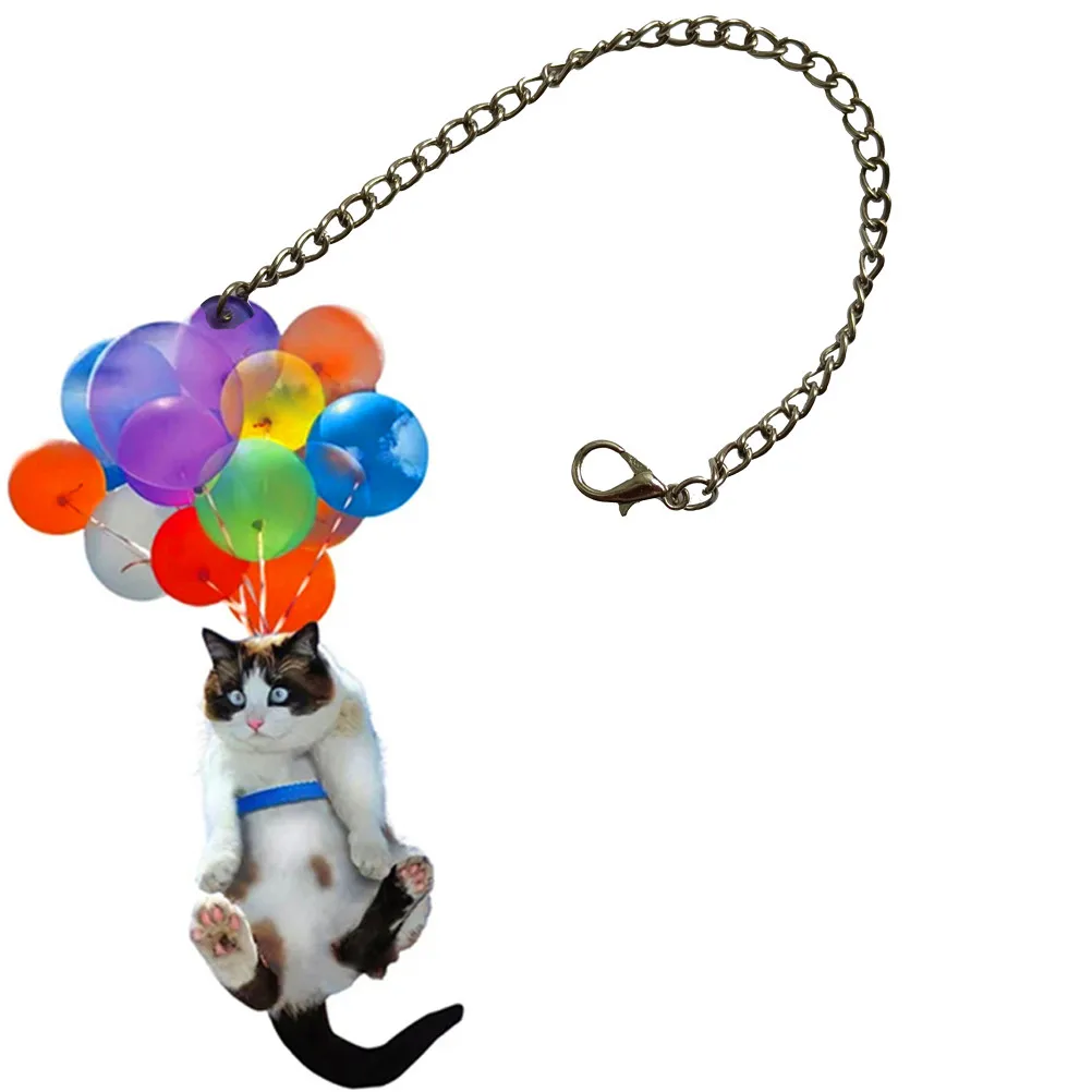 

Cat Car Hanging Ornament with Colorful Balloon Car Hanging Ornament Car Interior Decor Car Pendant
