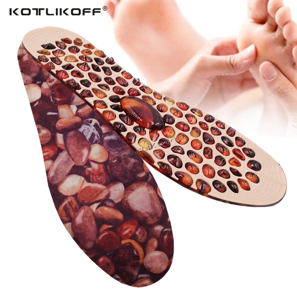 

Массажные стельки KOTLIKOFF для мужчин, женщин, мужчин, мягкая резиновая терапия, стельки для ног для акупрессуры, потери веса