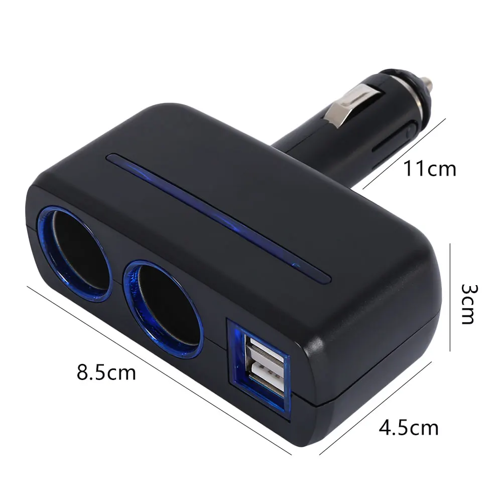 Автомобильное зарядное устройство для прикуривателя с двумя USB-портами адаптер