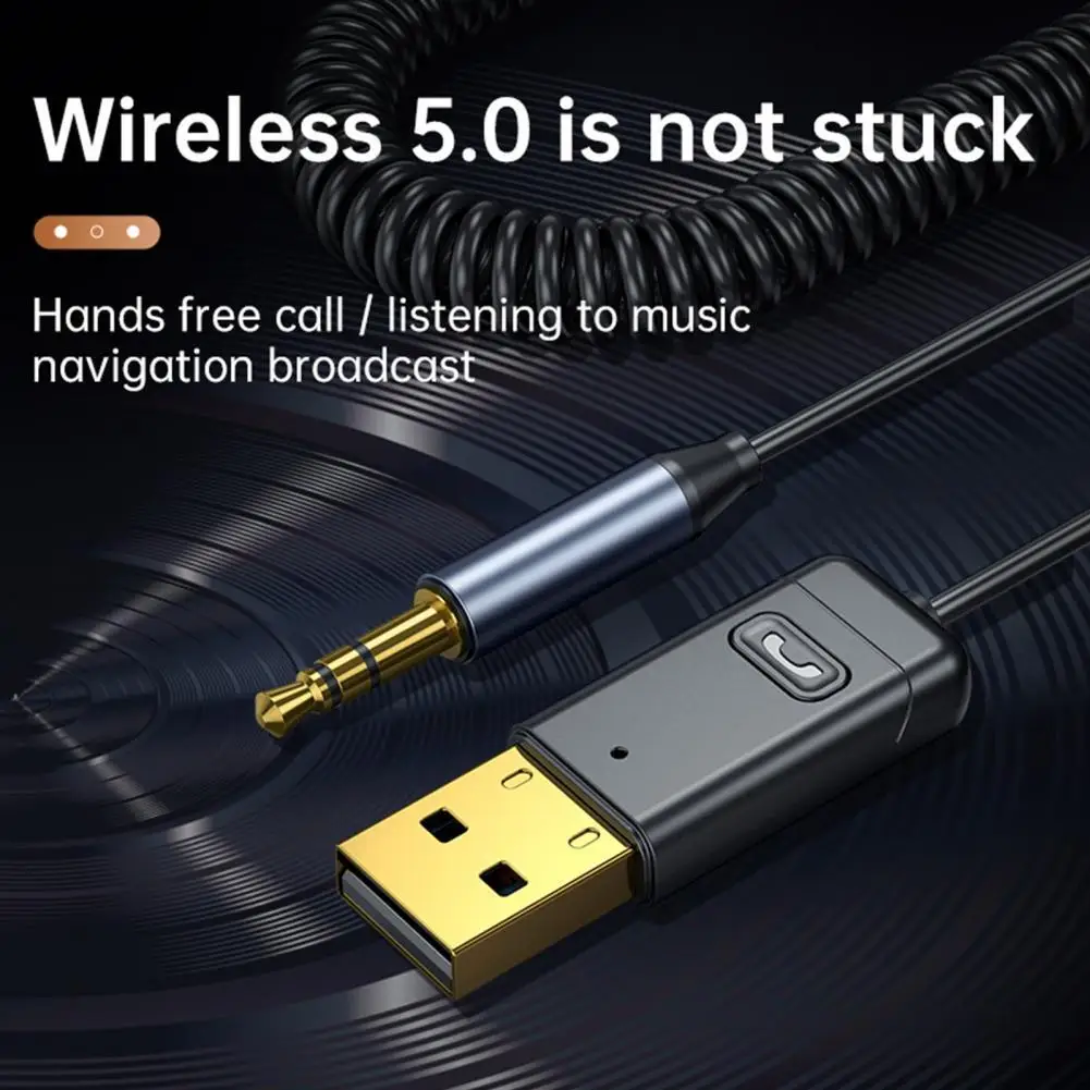 

2-в-1 по громкой связи Bluetooth 5,0 Беспроводной адаптер 3,5 мм Jack передатчик приемник для Com