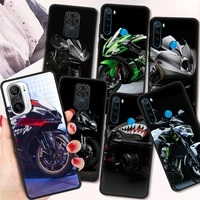 best cool motorcycle fundas shockproof case for redmi note 10 9 9s 8 8t 7 pro black soft cover for redmi 9a 9c 8 8a shell coque