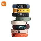 Оригинальный ремешок Xiaomi Mi Band 6, розовый, фиолетовый, слоновая кость, оливковый цвет, ТПУ Браслет, совместимый с Mi Smart Band 6 NFC