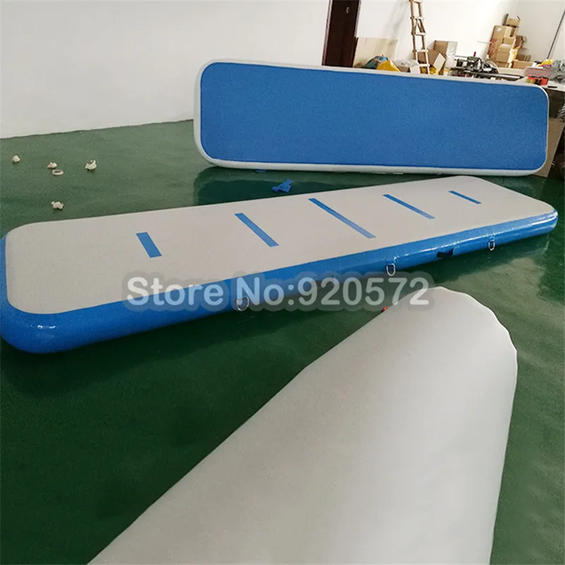 Надувной воздушный коврик для тренировок DWF насос 4 х1 м стежки при падении