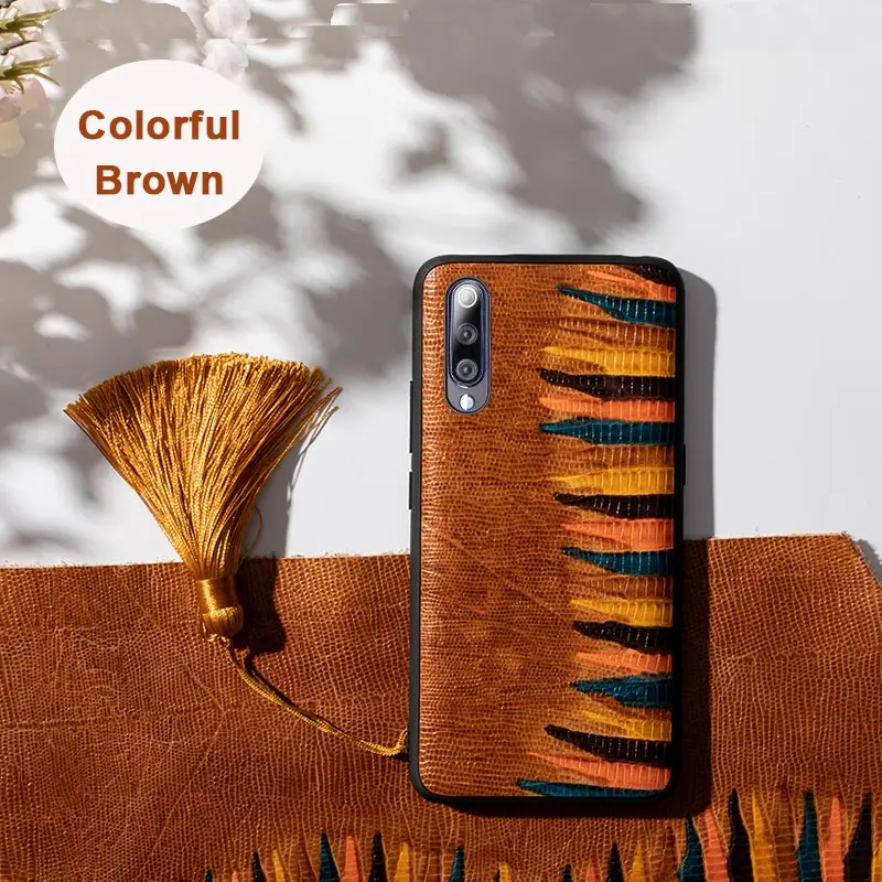 Brown case Воловья кожа чехол для телефона для Xiaomi 8 9 9T A1 A2 A3 lite Poco F1 макс 3 чехол с рисунком для телефона Redmi Note 5 6 6a 7 7a 8 Pro Чехол - Цвет: Brown case