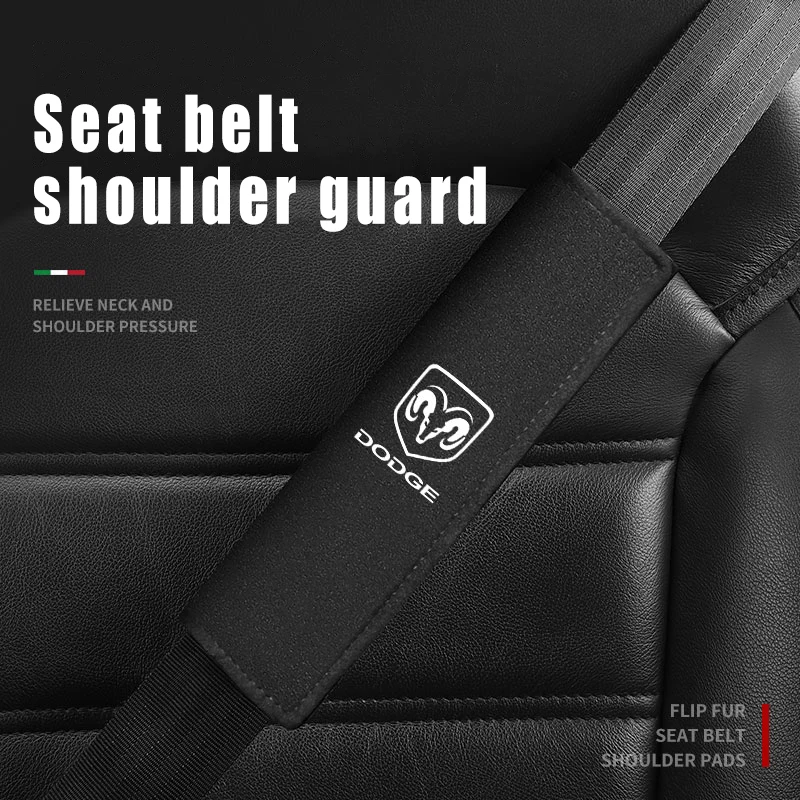 

2 Pcs/set Car Safety Belt Shoulder Cover Protector Seat Belt For Dodge Journey Ram 1500 Challenger Caliber Nitro Charger Durango