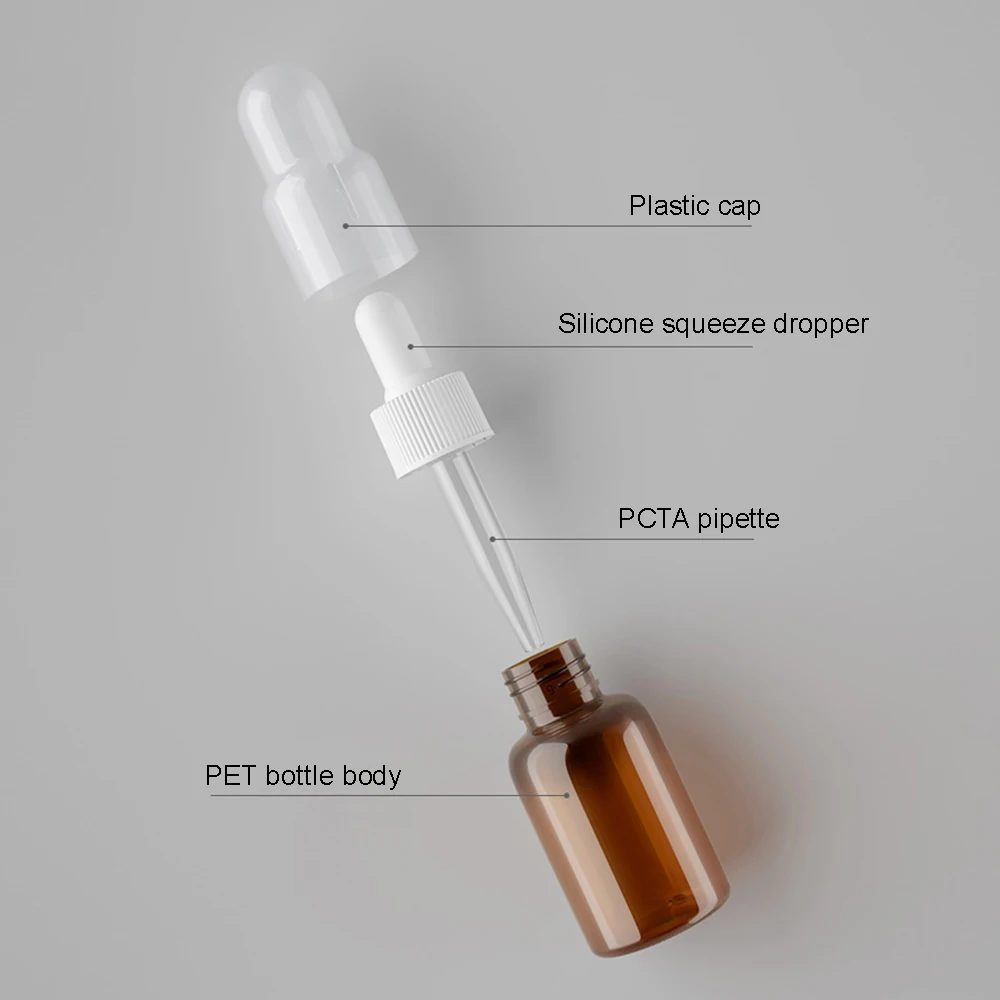 

35 ML Amber Glass Dropper Bottles Eye Droppers Essential Oil Dropping Bottles Sample Vials Refillable Cosmetic Containers