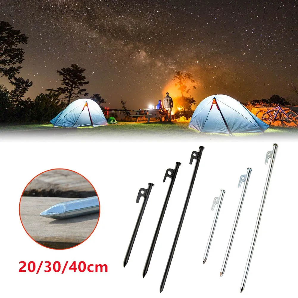 

20/30/40cm Outdoor Tent Canopy Steel Ground Nails Are Rust-proof And Durable, Suitable For Outdoor Awning Camping Ground Nails