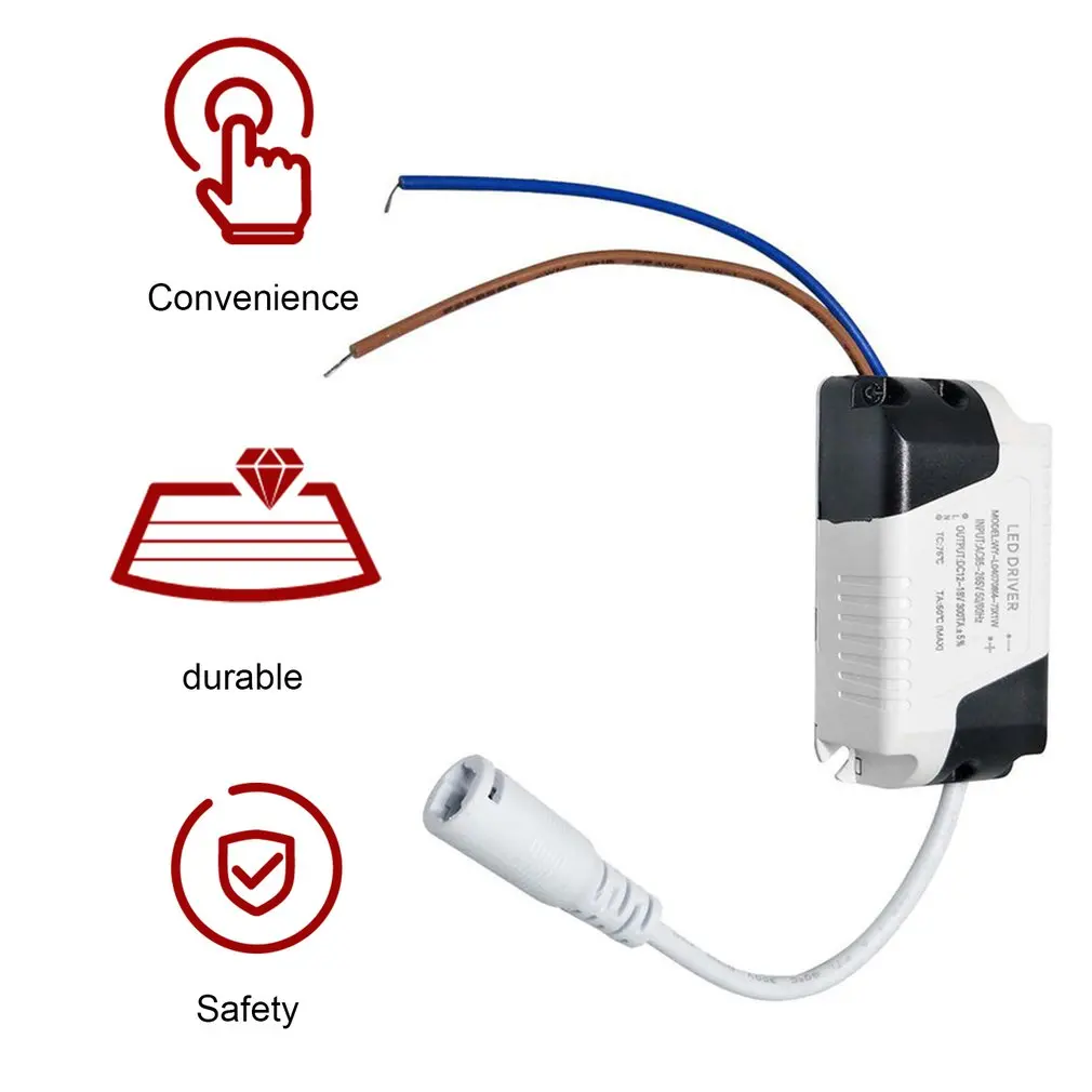

1Pc New Dimmable/Non-Dimmable LED Light Lamp Driver Transformer Power Supply 6/9/12/15/18/21W