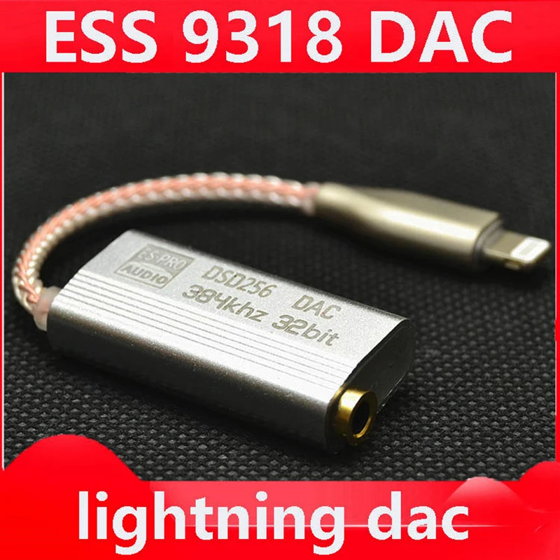Новый чип ESS Amp для iphone усилитель наушников HiFi декодирование USB до 3 5 мм адаптер DAC