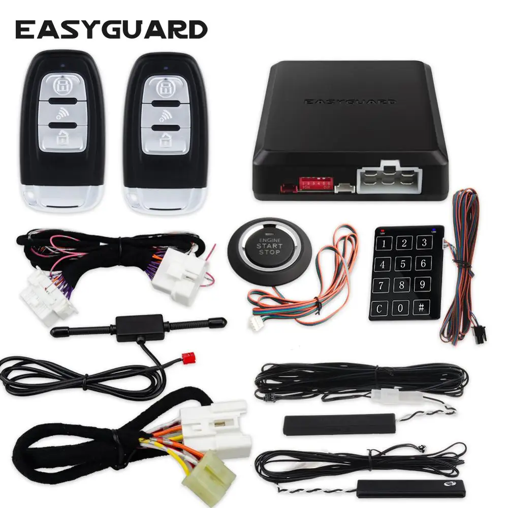 Автомобильная сигнализация EASYGUARD Plug &amp Play CAN BUS подходит для A4 A4L 2007-2019 PKE умный ключ