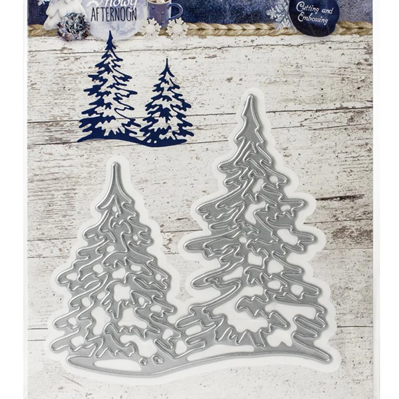 

Металлические высечки, новинка 2021, новогодняя елка, кружевные металлические высечки, нож, форма для скрапбукинга, альбома, поздравительных открыток, украшение «сделай сам» ручной работы
