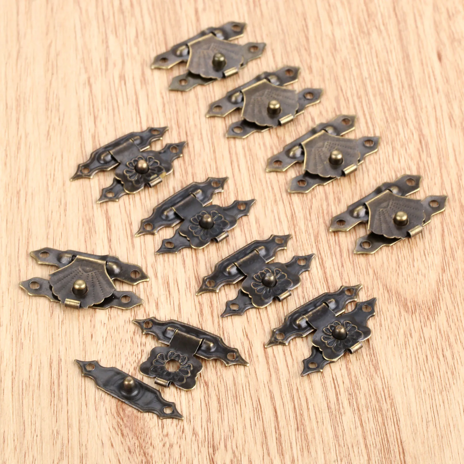 10 шт. античный бронзовый замок для шкатулки и драгоценностей замки защелка