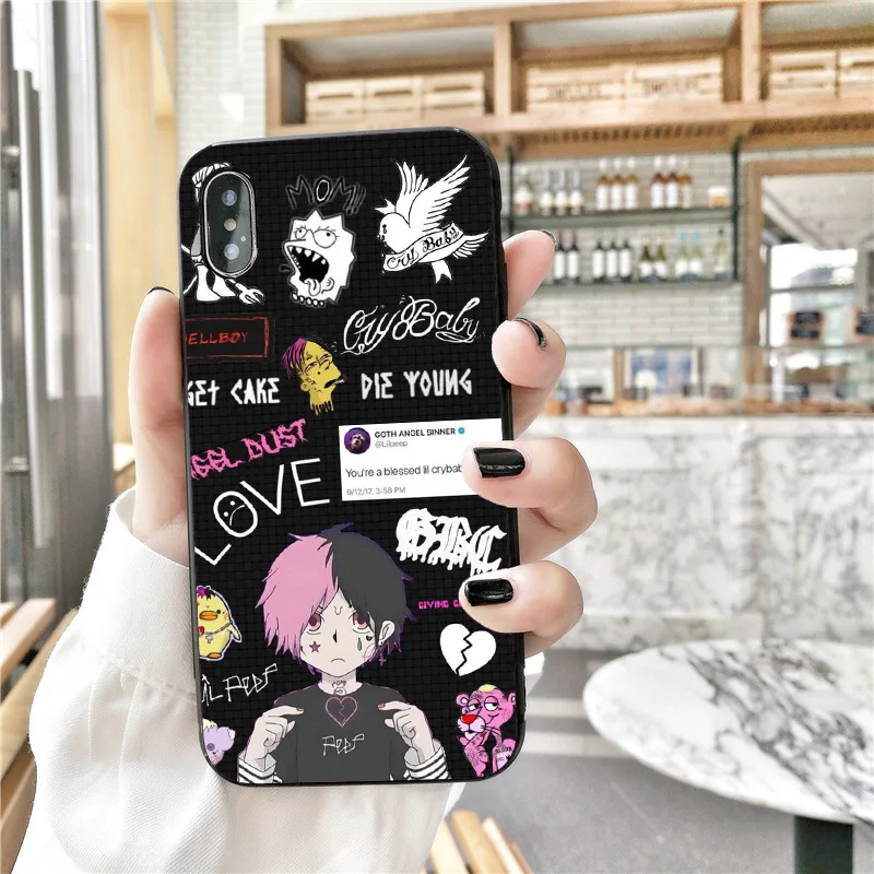 Lil Peep hellboy Life is Beautiful Cry Baby Мягкий силиконовый чехол для телефона iPhone X SE 5S 6s 7 8 Plus XR XS