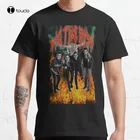 Новинка, Классическая футболка большого размера из тяжелого металла, хлопковая футболка