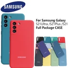 Жидкий силиконовый чехол для телефона Samsung Galaxy S21 Plus, ультратонкий ТПУ чехол без отпечатков пальцев, мягкий на ощупь защитный чехол