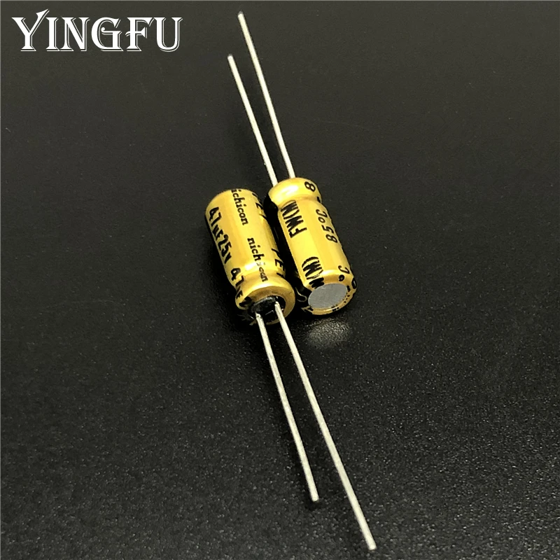 10 шт. 47 (Европа) мкФ алюминиевая крышка 25В NICHICON FW Series 5x11 мм 25V47uF аудио Алюминий