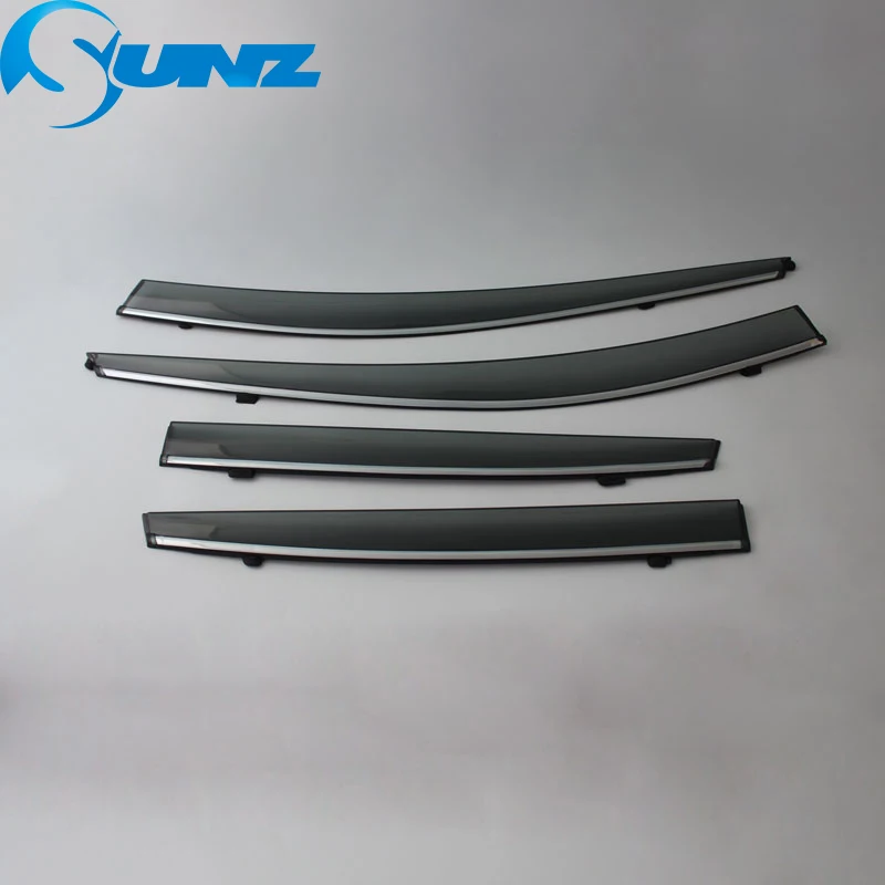 chrome strip Оконный козырек для Suzuki Swift 2008- боковое окно дефлекторы дождевик для Suzuki Swift 2008- SUNZ - Цвет: chrome strip