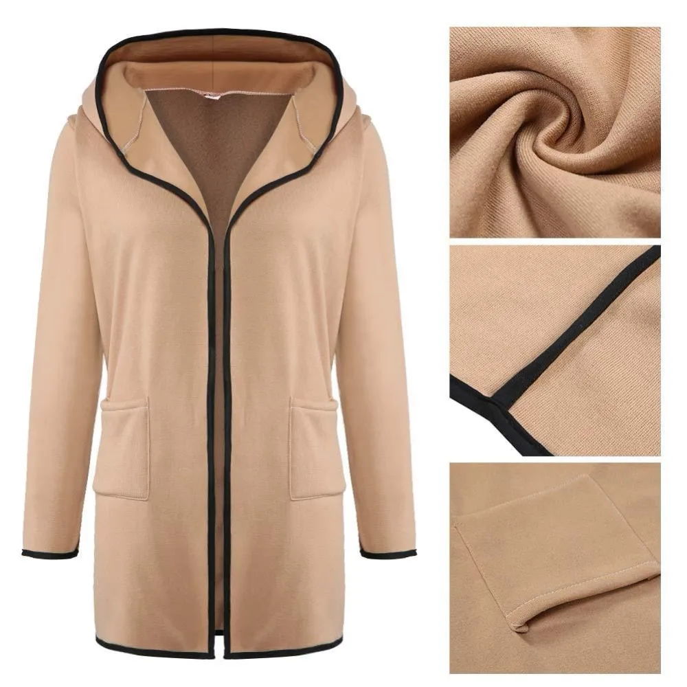 Ccibuy, женский кардиган, женский свитер, Женская куртка, плюс размер, Harajuku, элегантный, с карманами, вязанная верхняя одежда, свитер, накидка, пальто