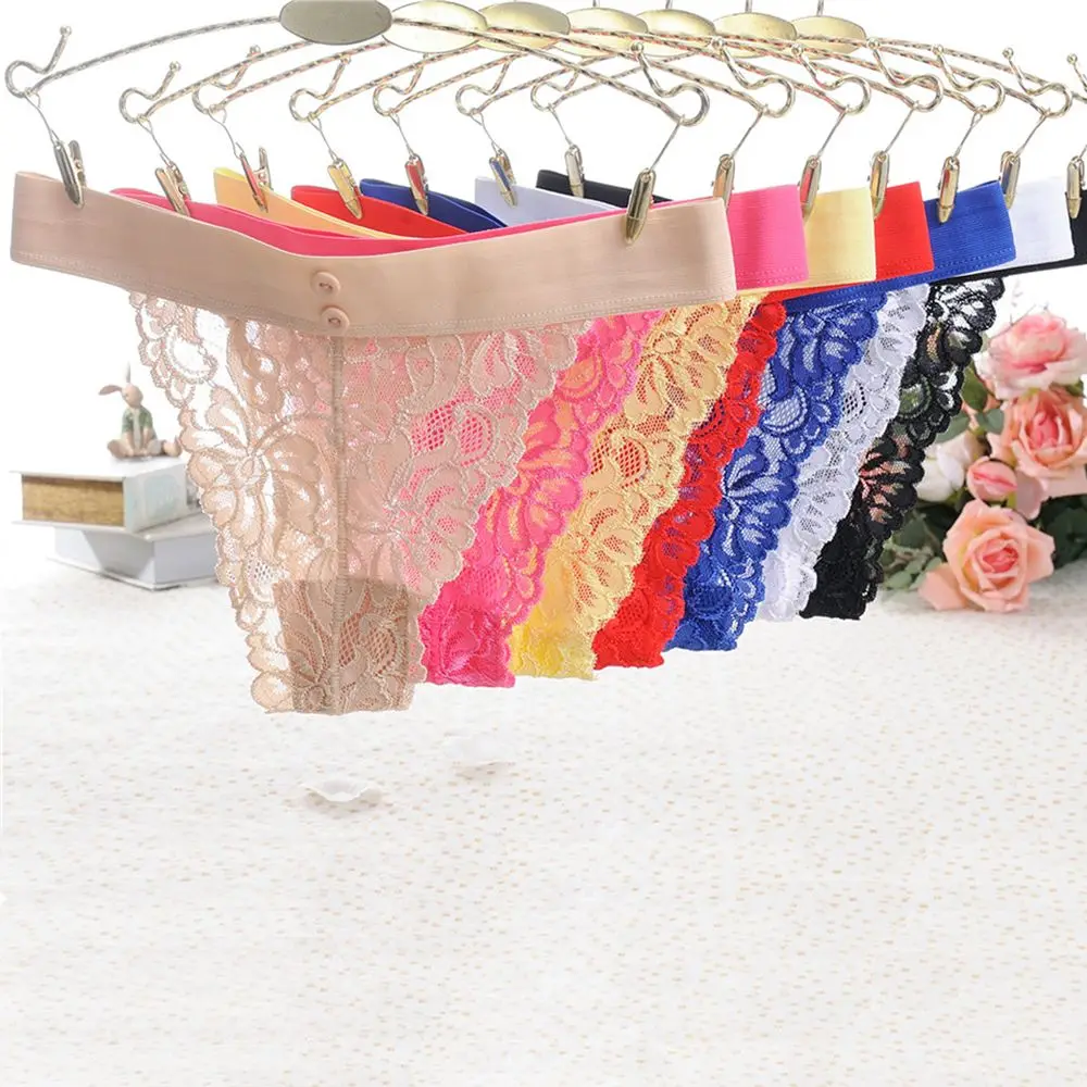 

New Panties Low Rise Sexy Lace Panties Women Hollow Out Floral Breathable Thong Underwear Women Sexy Lingerie