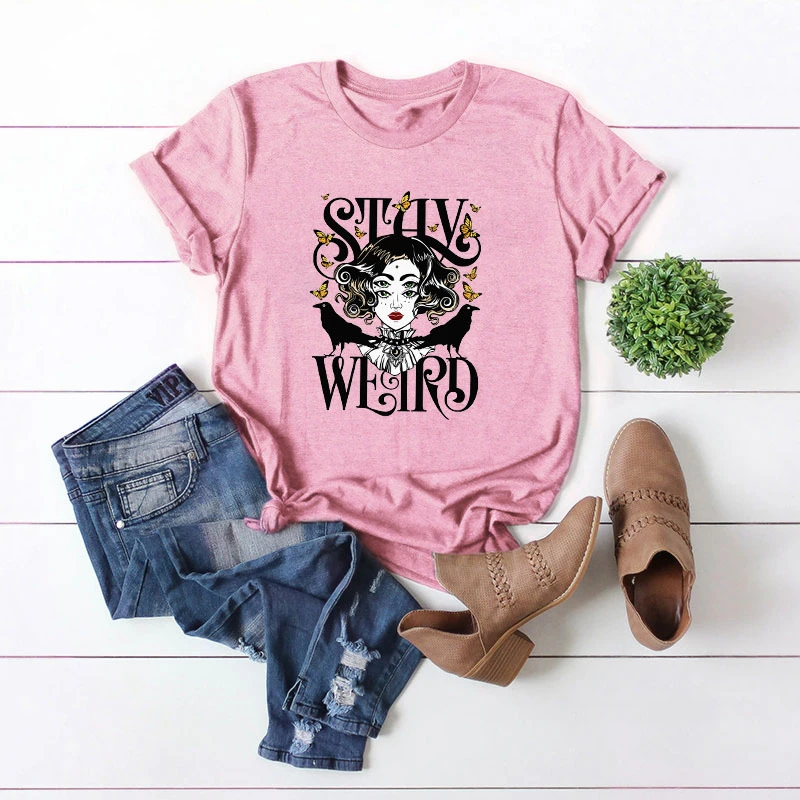 Женская футболка с абстрактным принтом лица хлопковая Повседневная забавная для