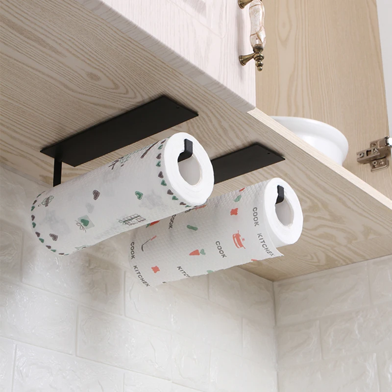 

Kitchen Toil Paper Holder Tissue Holder Non Perforated Papers Towel Holder Roll Holding Fresh Storage Rack Wall Hanging Shelf